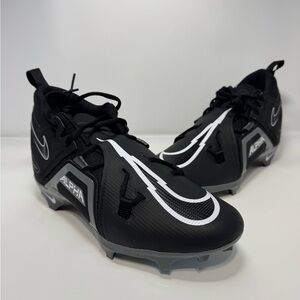Nike Alpha Black and White Athletic Football Cleats